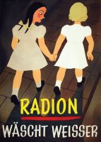Vintage Plakat "Radion wäscht weisser" von 1942
