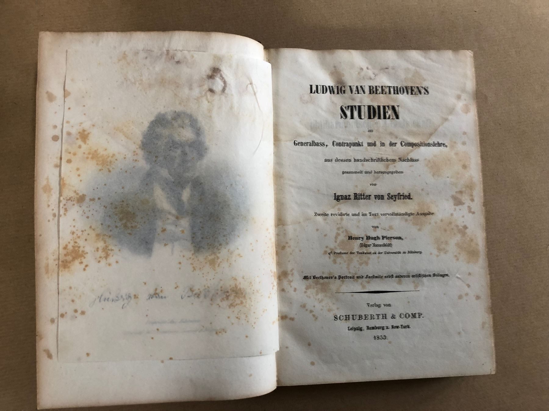 Bücher: Ignaz Ritter von Seyfried: Beethoven's Studien 1853 – Gebraucht aus Zürich von allp 2