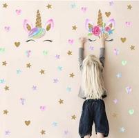 2 pièces stickers Licorne