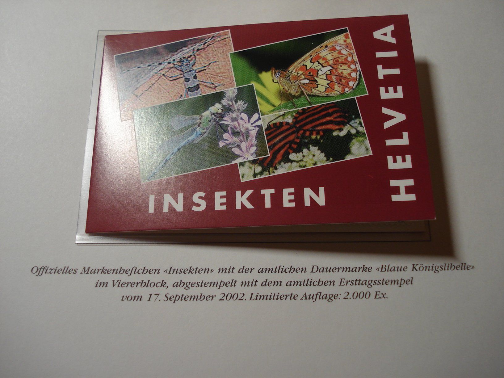 Alle Briefmarken: Markenbüchlein Insekten, 2002, ET-o – Gebraucht aus Niederwil AG von morostahu