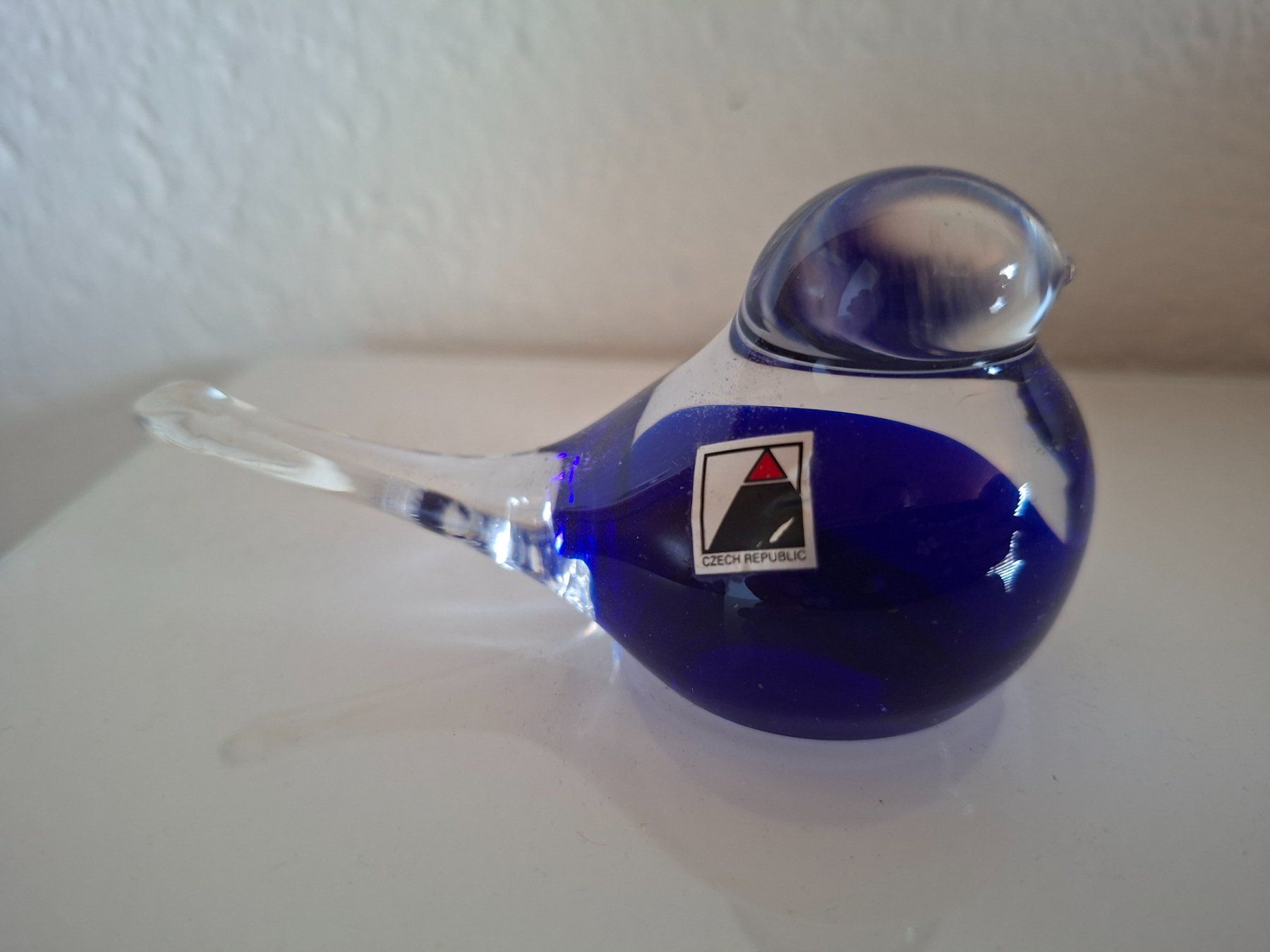 Statuette: Vogel Glas figur blau Glasdeko – Usato da Erlinsbach venduto da pfunky