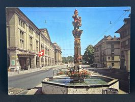 Bern - Kornhausplatz mit Chindlifrässerbrunnen
