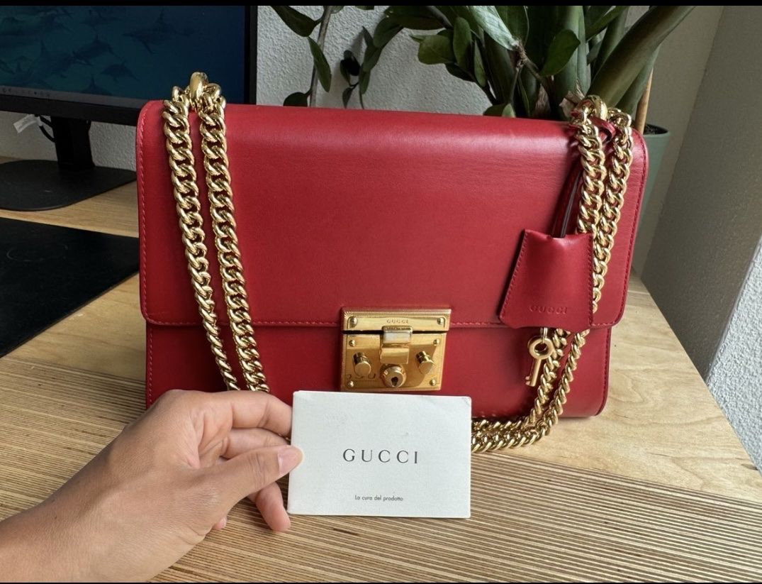 Gucci Borse da donna: Gucci Padlock Medium - Rot – Usato da Zürich venduto da viv_q97j