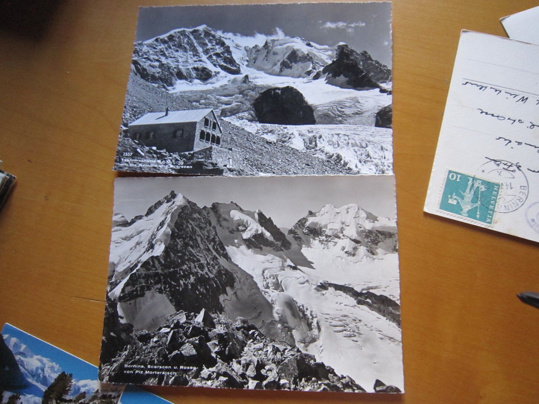 Cartoline postali: Bernina mit Gletsacher und Boval Hütte – Usato da Gordola venduto da Polentaefung 4