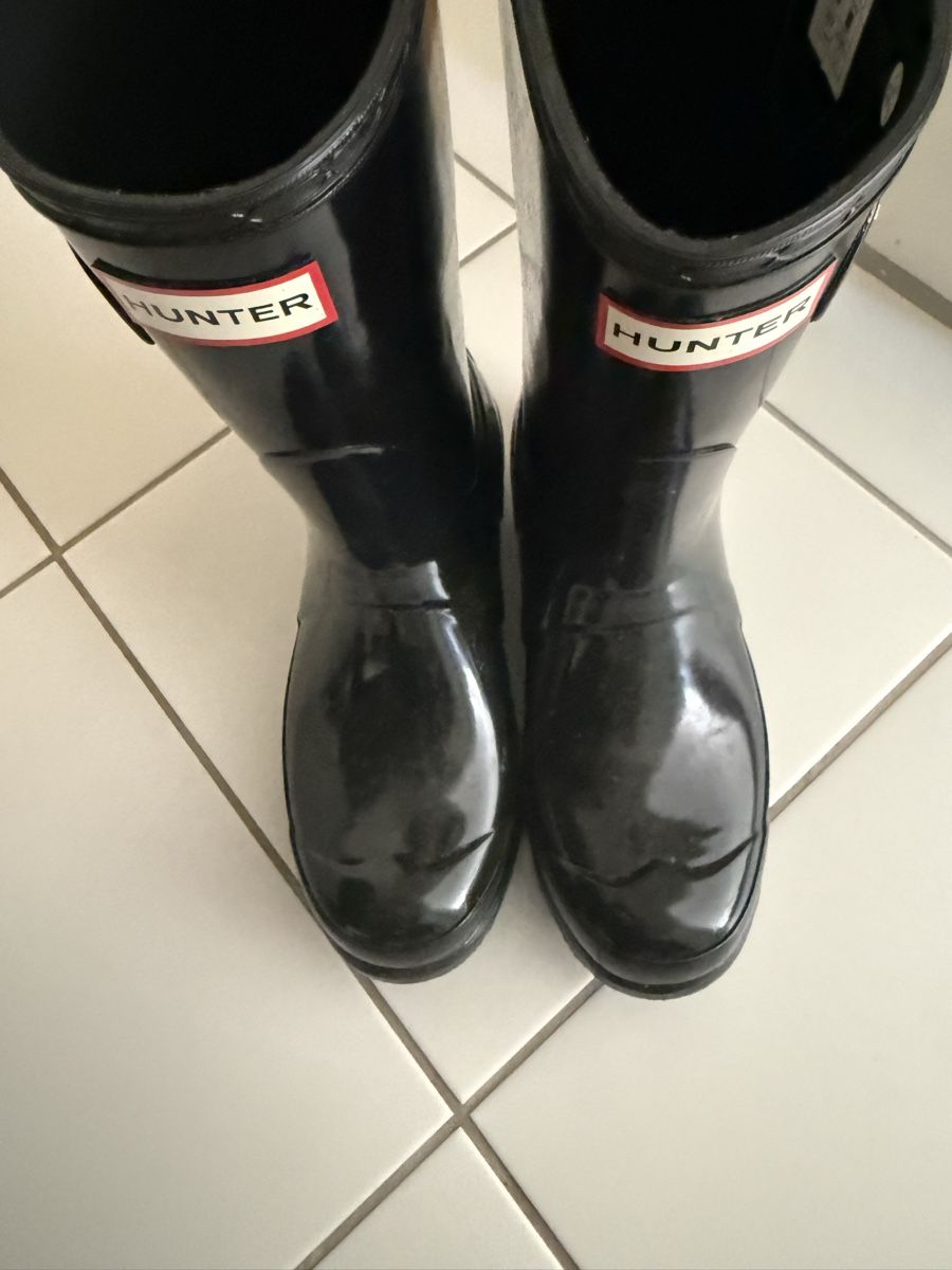 Hunter Scarpe da donna: Glossy Black Hunter Boots Size EU 37 – Usato da Riehen venduto da abo_h2tz 1