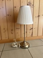 Tischlampe Metallfuss weisser Schirm gebraucht