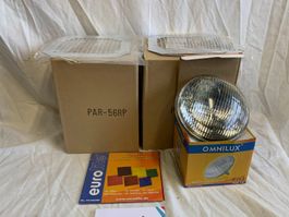 2x Par56 silber  2x Leuchtmittel und 1x Farbfolienset (C220)