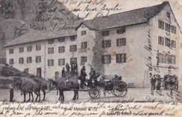 Grimsel - Hospiz   BE  -  Hotel-Kutsche      um  1 9 0 5