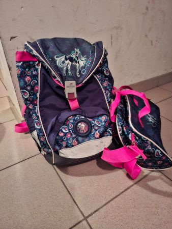 Schulrucksack Set Step by Step, Pferde Motiv, Top Zustand!