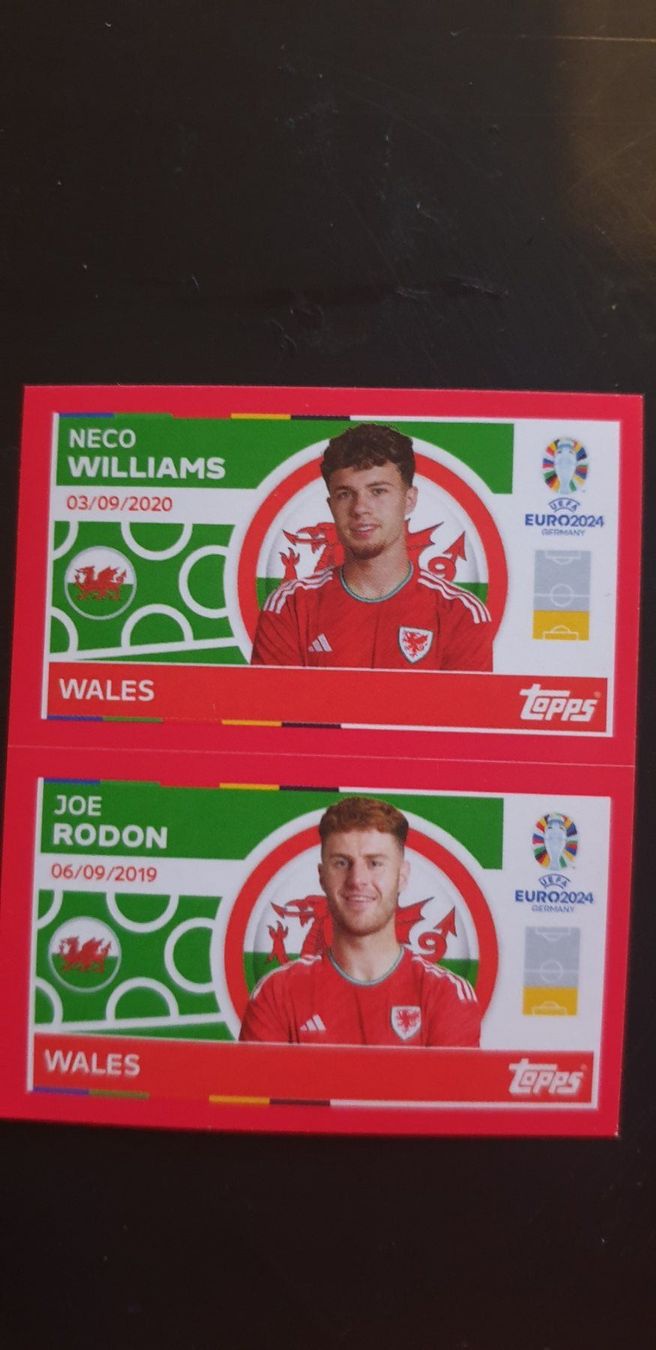 Topps Sammelbilder & Trading cards: Euro 2024 Sticker Topps WAL4/WAL5 – Neu (gemäss Beschreibung) aus Malters von burzi