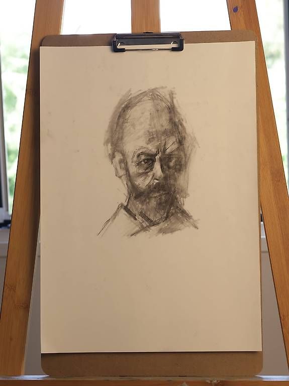 Gemälde: Originalportrait "Alter Mann ungesehen" – Neu und originalverpackt aus Köniz von AndyN