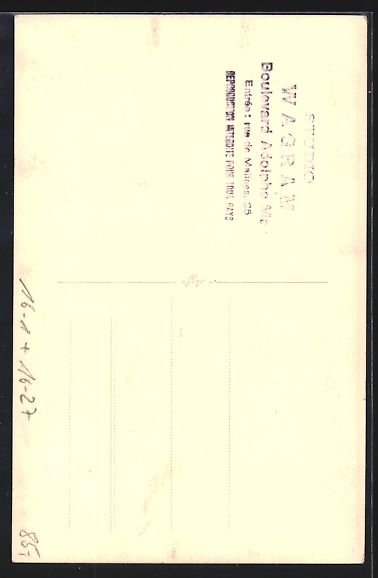 Ansichtskarten: Studio Wagram, Boulevard Adolphe Max, Br – Gebraucht aus Berlin von bartko-reher 1