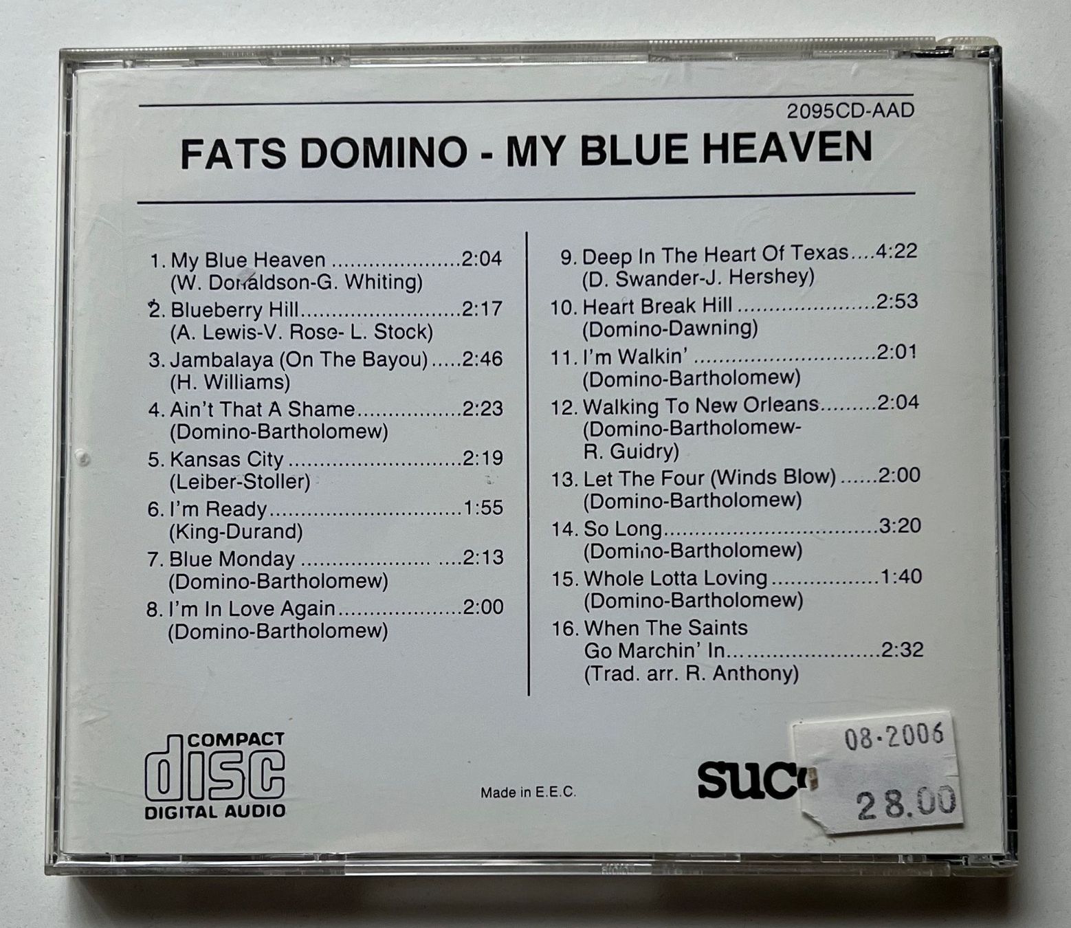 CD: Fats Domino / My Blue Heaven – Usato da Näfels venduto da rottabi 1
