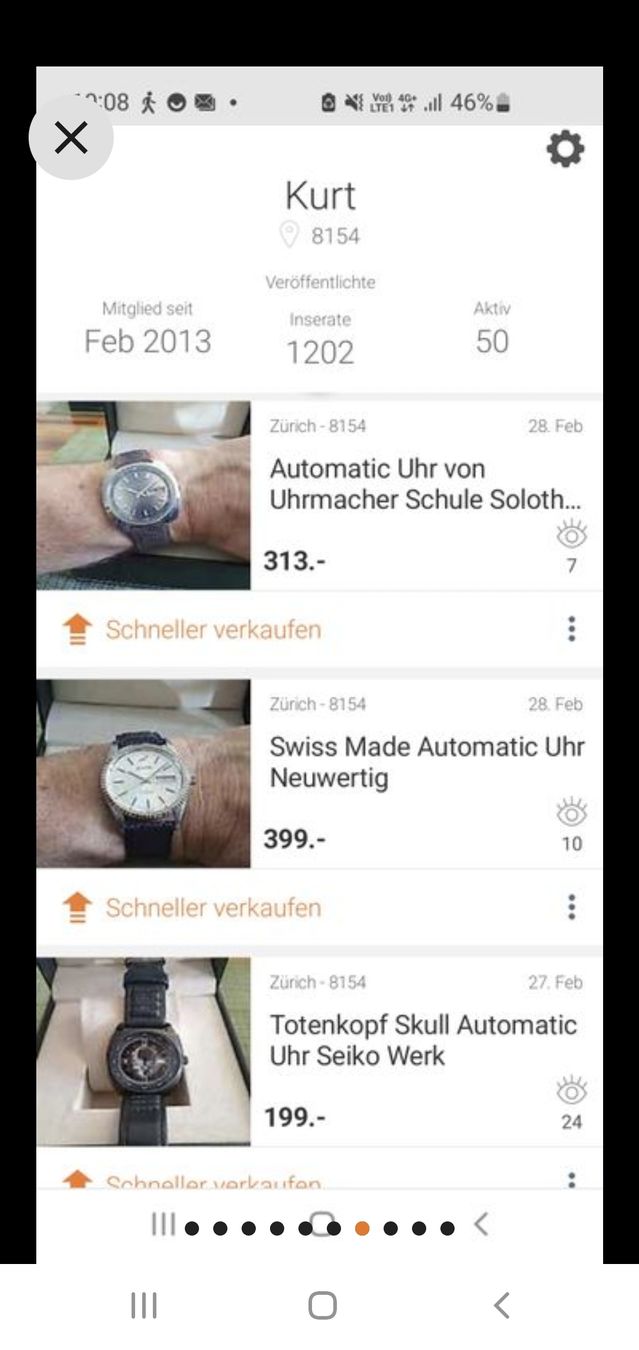Uhren: Automatic Uhr mit Swarovski Skull – Gebraucht aus Oberglatt ZH von watchkurt 7