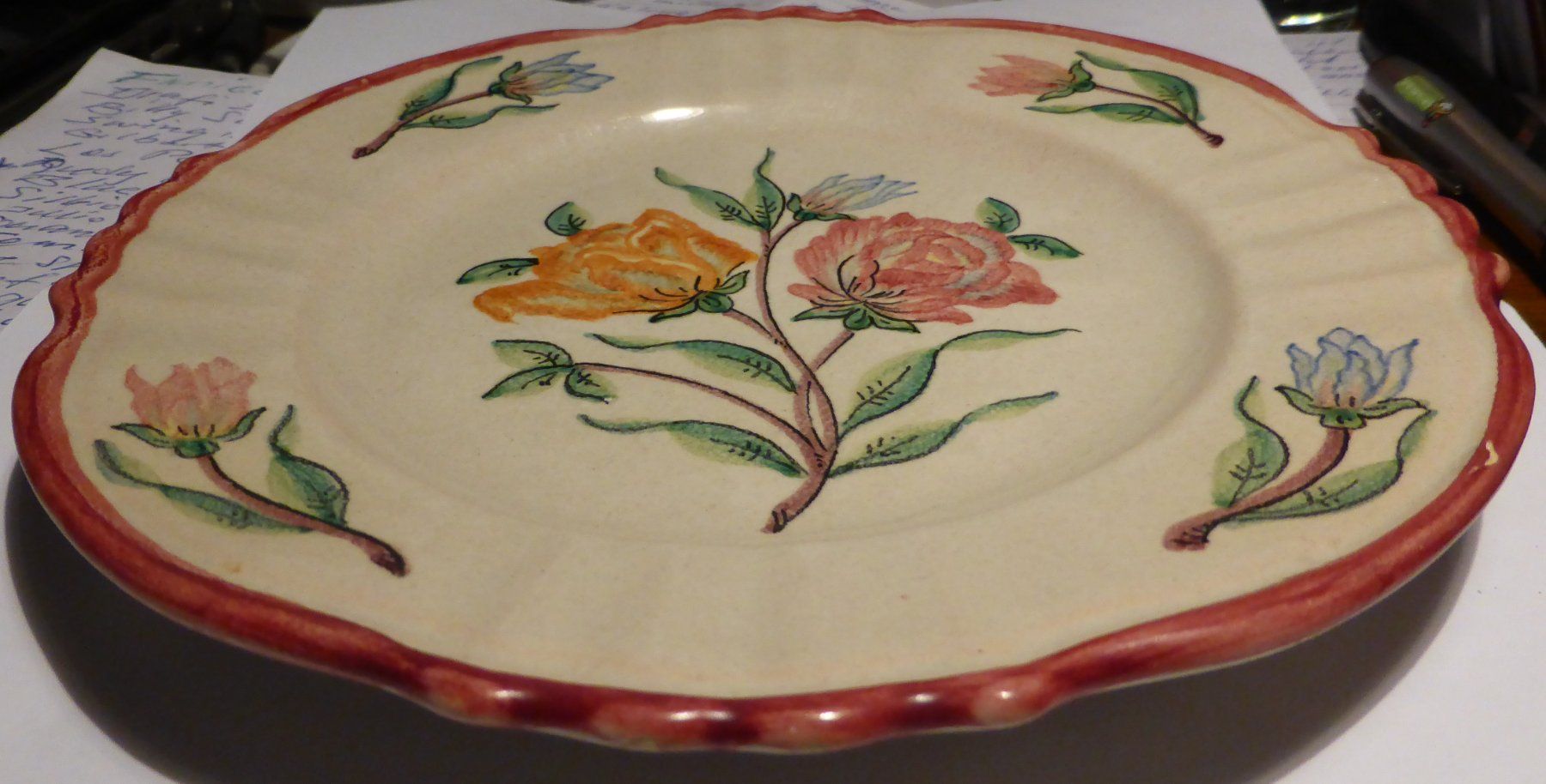 Teller: ANTIKER -HAND BEMALTER GRAZIA -DERUTA TELLER,--18,5 CM – Gebraucht aus Zürich von tritonis 4