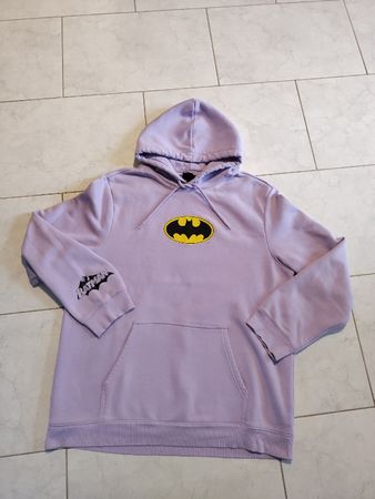 H&M Batman Hoodie Gr. XXL Lila Comic Top Zustand!
