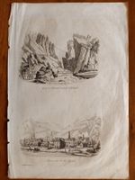 ancienne gravure Locarno et Gothard