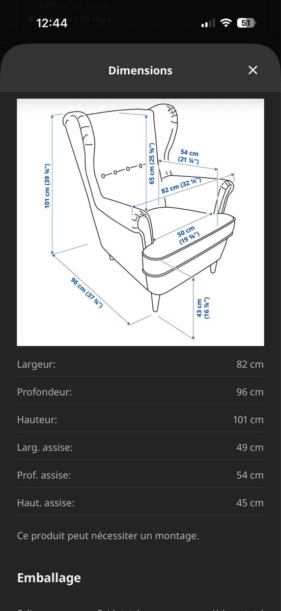 Ikea Sessel: Fauteuil Strandmon Ikea  – Gebraucht aus Champlan von ass_kcw9 1