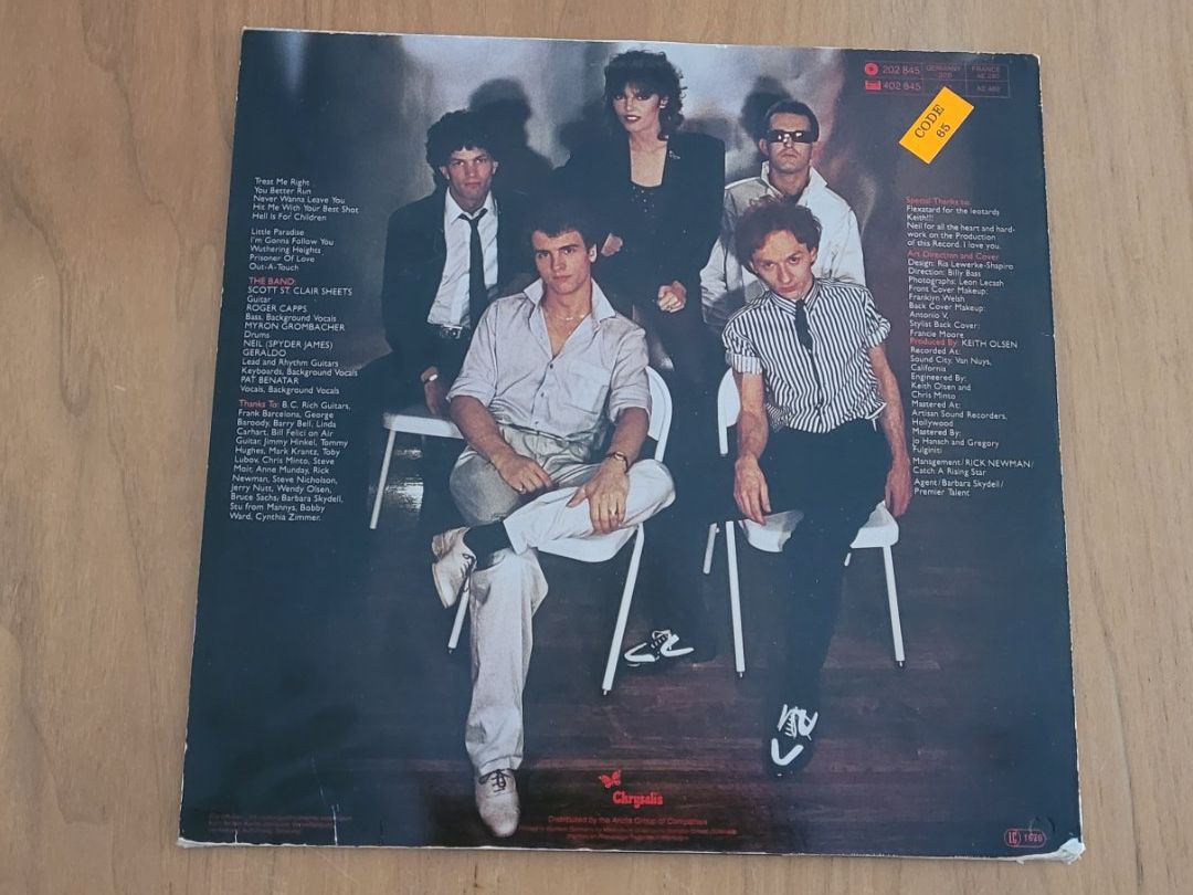 Schallplatten: LP  Pat Benatar – Gebraucht aus Martigny von MZ-67 1