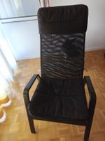 Sessel schwarz Stoff Netzrücken, guter Zustand