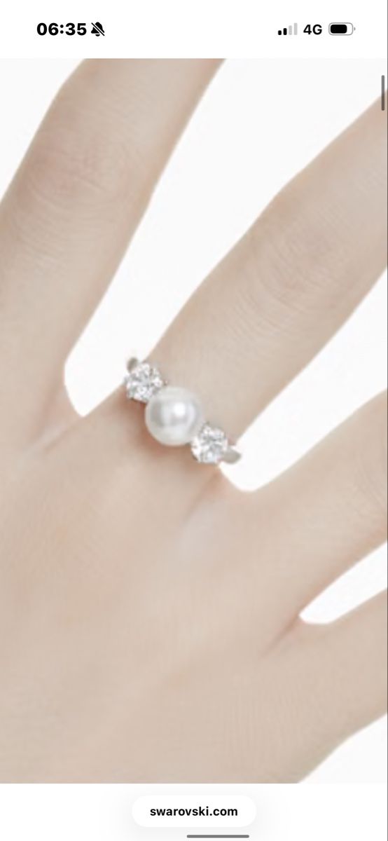 Swarovski Ringe: Swarovski Matrix Kristallring  mit Perle – Neu und originalverpackt aus Obbürgen von bugi6868 4