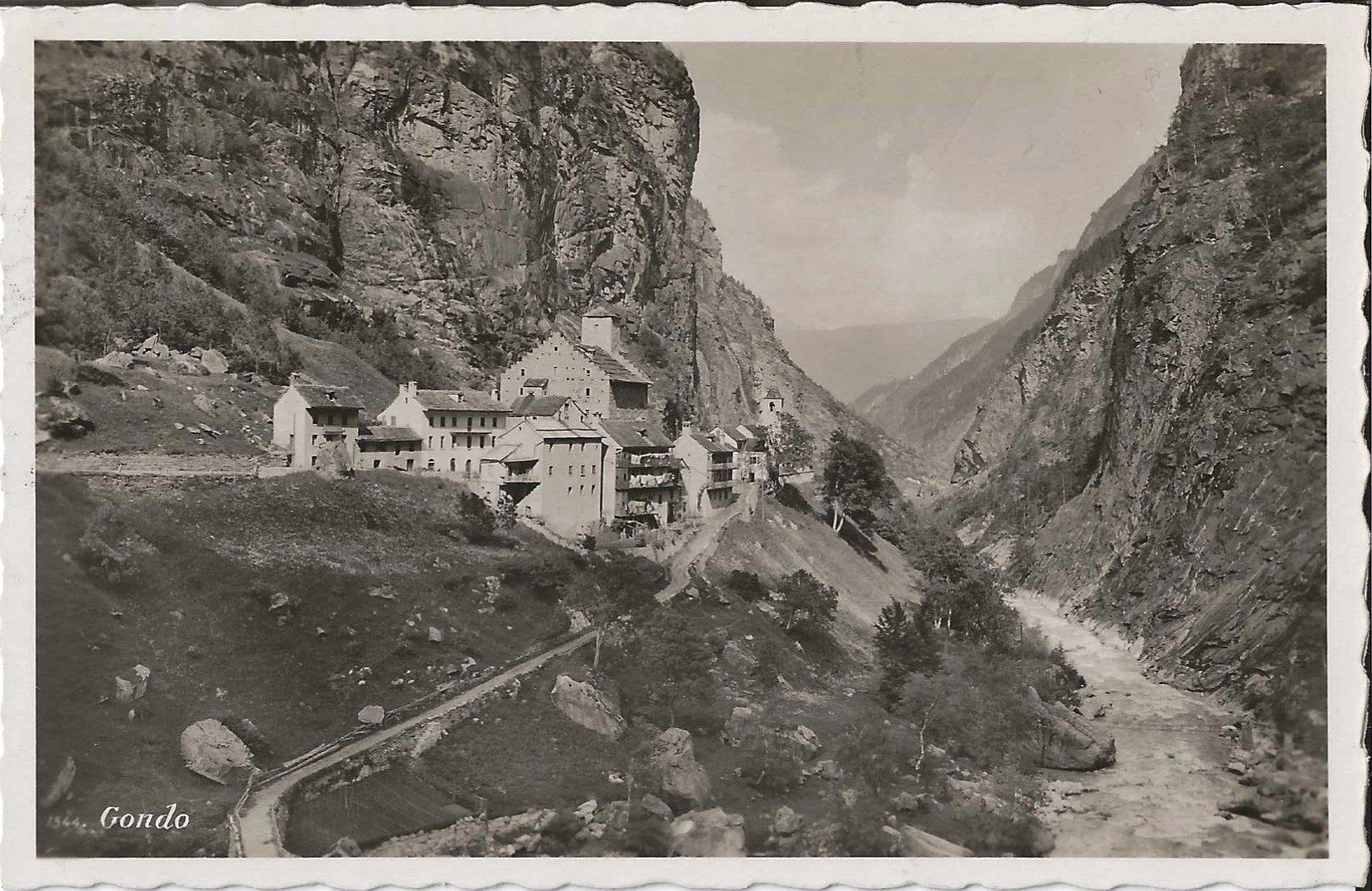 Ansichtskarten: Karte Gondo 1939 – Gebraucht aus Zürich von Philacat11