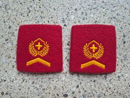Gradabzeichen Patten Set Wachtmeister Artillerie 