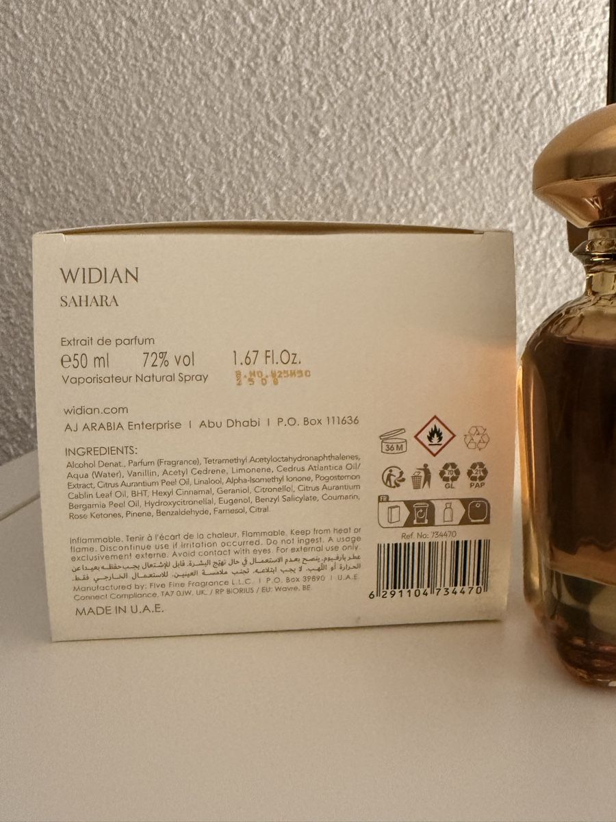 Widian Parfum & Eau de Toilette: Widian Sahara | Extrait | Mit Originalverpackung – Gebraucht aus Thun von FairHandlungssache 2