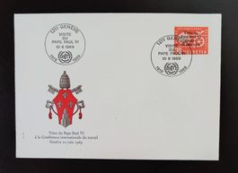 FDC Papstbesuch 1969 Genf, BIT104