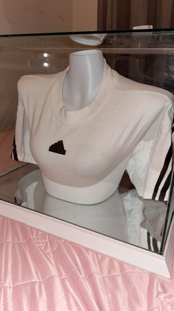 Damen T-Shirt Adidas Weiss Grösse S guter Zustand