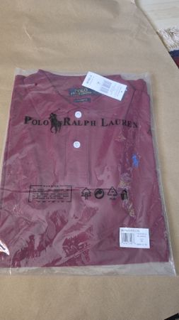 R.L. Polo Shirt Gr. XL Weinrot custom fit neu mit Etikett 