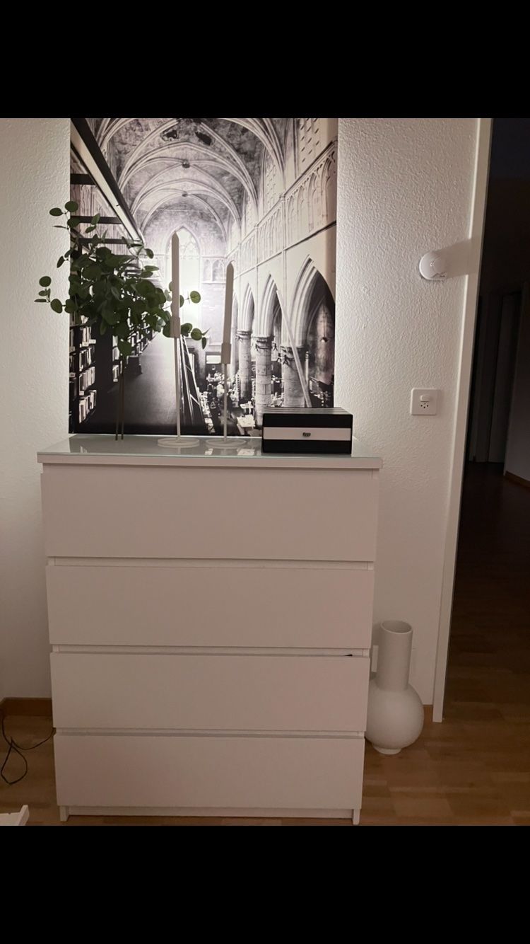 Ikea Cassettiere: Malm Kommode Ikea weiß 4 Schubladen – Usato da Riehen venduto da tab_p675 1