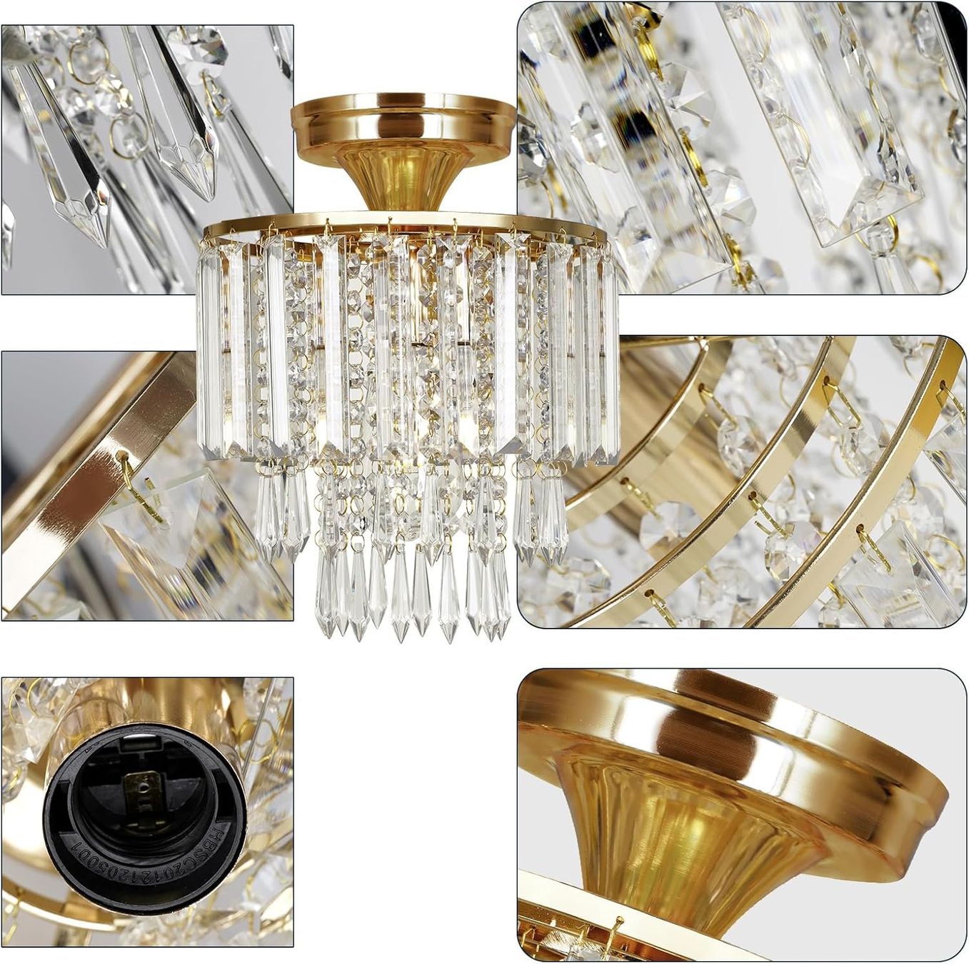 Lampadari & plafoniere: Lampe Deckenlampe Deckenleuchte Kristall Gold Ø23 cm E27 – Nuovo e nell'imballaggio originale da Wittenbach venduto da VELARO 2