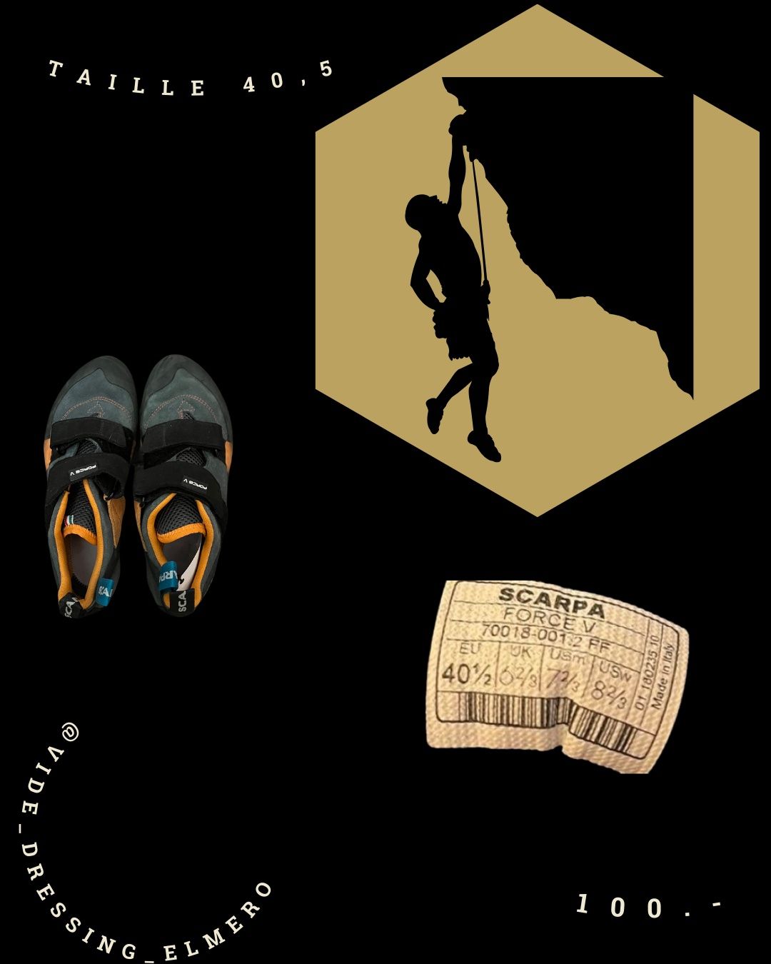 Scarpa Scarpe da uomo: Chaussures de grimpe – Usato da Massonnens venduto da Rebelle88