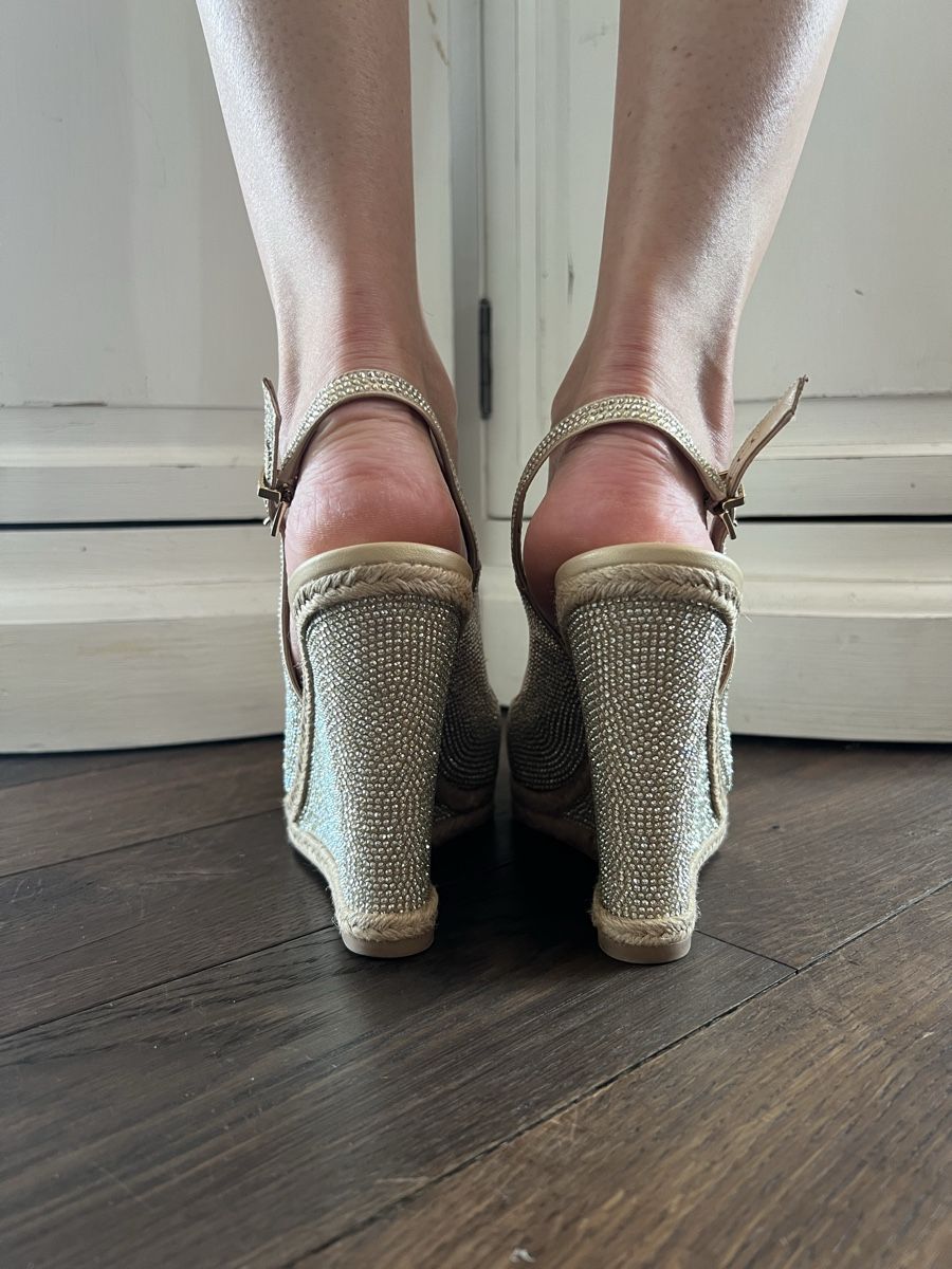 Damenschuhe: Rene Caovilla Gold Plateau Sandale Gr. 41 – Gebraucht aus Kilchberg ZH von Lisavivienne 3