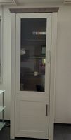 Vitrinenschrank weiss Holzoptik gutem Zustand
