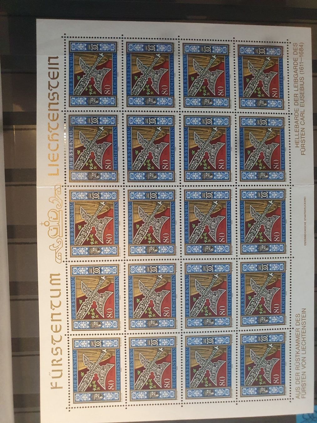 Tutti i francobolli: Kleinbögen Liechtenstein – Usato da Balgach venduto da SIMEON27 7