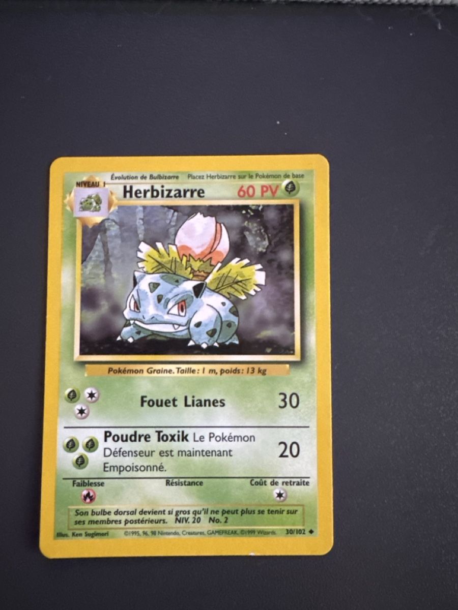 Pokémon Carte collezionabili: Herbizzarre, set de base, FR, Excellent – Nuovo (secondo la descrizione) da Ecublens  VD venduto da Goopecev