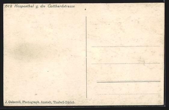 Cartes postales: Hospenthal, Blick gegen die Gotthardstra – D'occasion à Berlin par bartko-reher 1