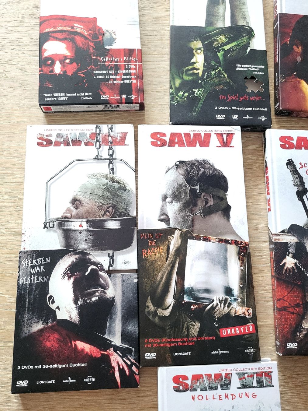 Tutti i DVDs: Saw 1-7 im Mediabook – Usato da Zürich venduto da Knudell0 3