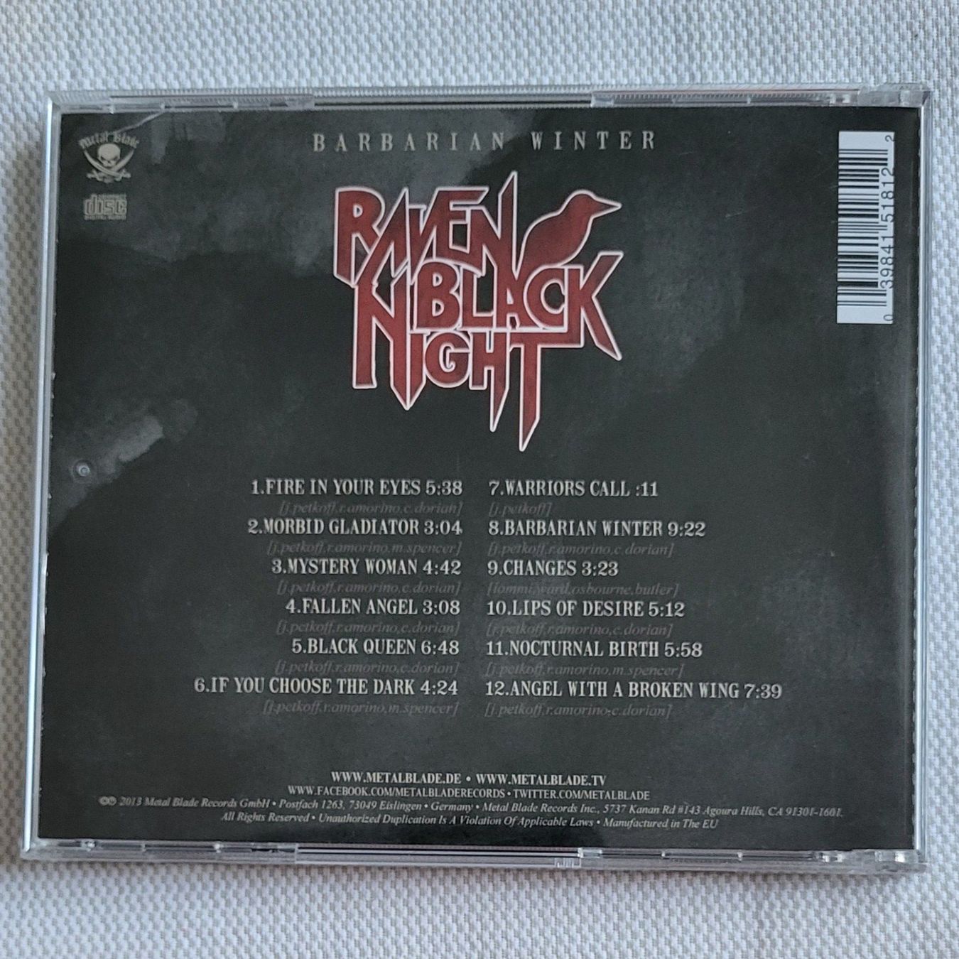 CD: Raven Black Night - Barbarian winter – Usato da Villars-sur-glane venduto da Epsilonhike 1
