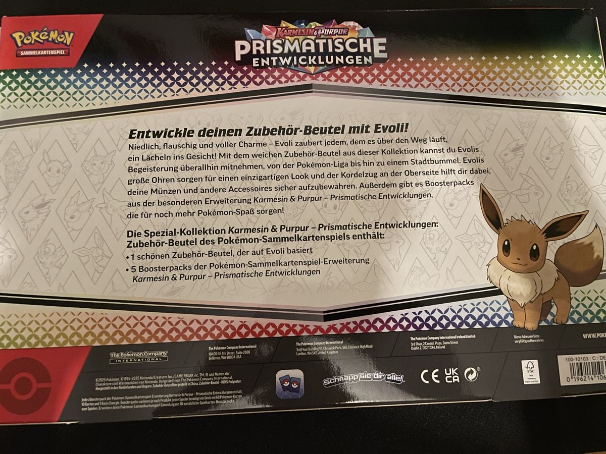 Pokémon Sammelbilder & Trading cards: Pokemon Prismatic Evolutions Pouch Collection DE – Neu und originalverpackt aus Wallisellen von Optimalex 1