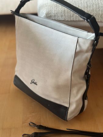 Grosse Handtasche schwarz/weiss