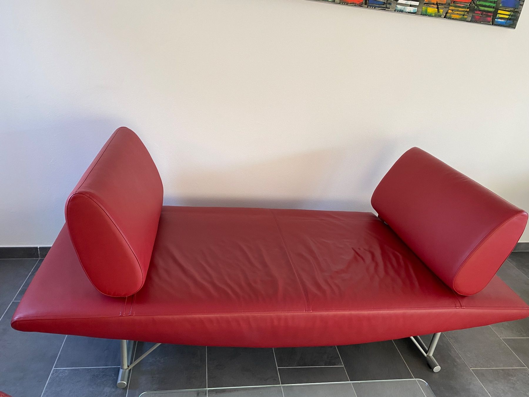 Divani: Rotes Ledersofa, Designerstück – Usato da Dübendorf venduto da koenigskind01 2