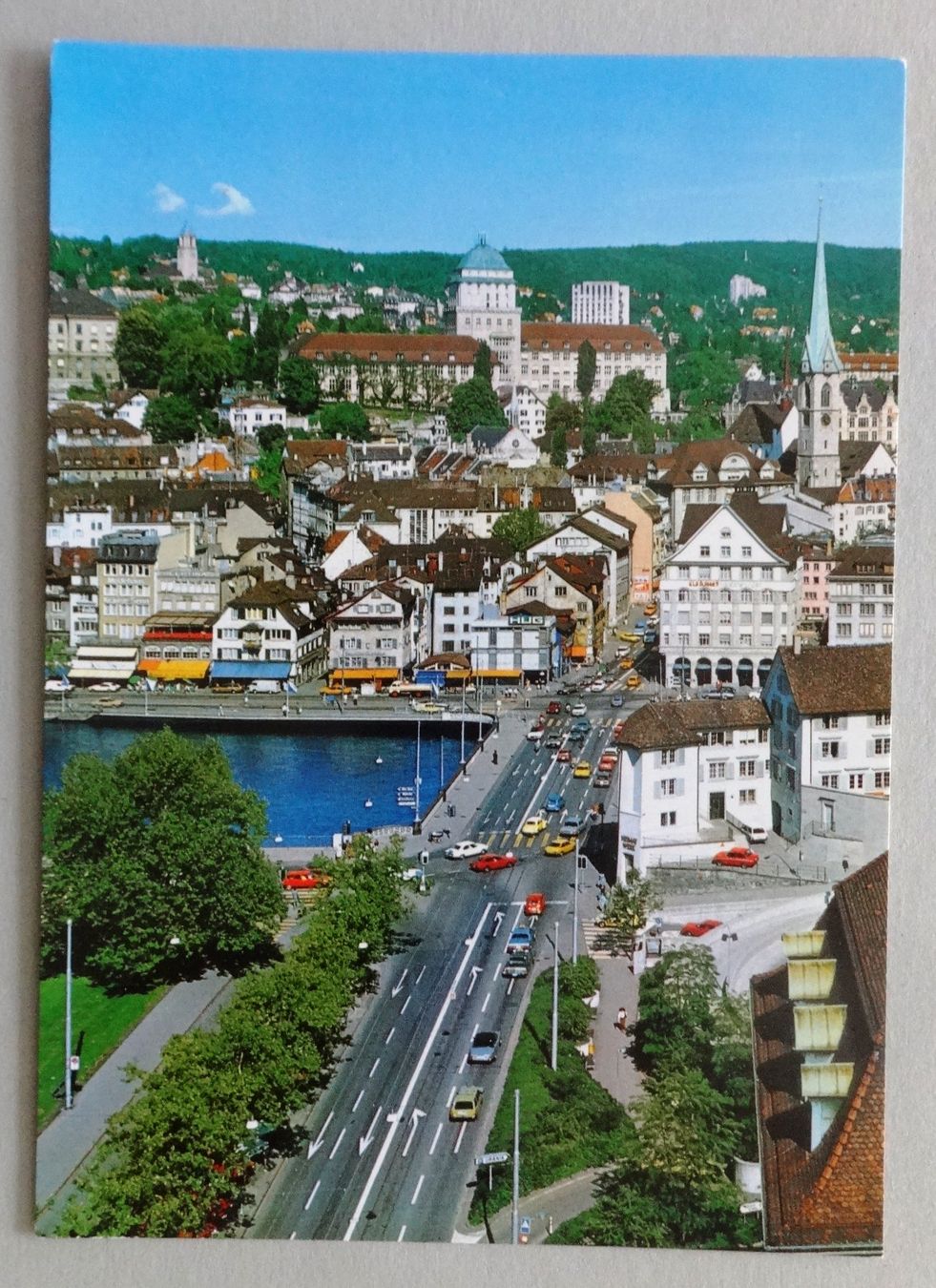 Cartoline postali: Zürich, Rudolf Brun-Brücke – Usato da Fétigny venduto da Billy2miny