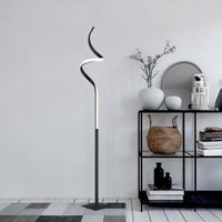 LED Stehleuchte, Schwarz, 145 cm Höhe