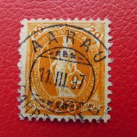 Stehende: 66D, Luxus Vollstempel AARAU: 11.MÄRZ.1897