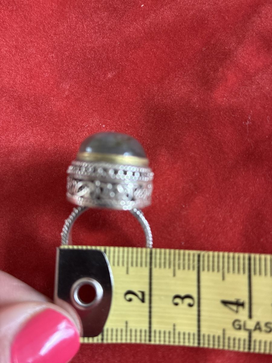 Ringe: Silberring mit Labradorit Stein, Vintage Look, Grösse 18 – Neu (gemäss Beschreibung) aus Killwangen von Fefy 5