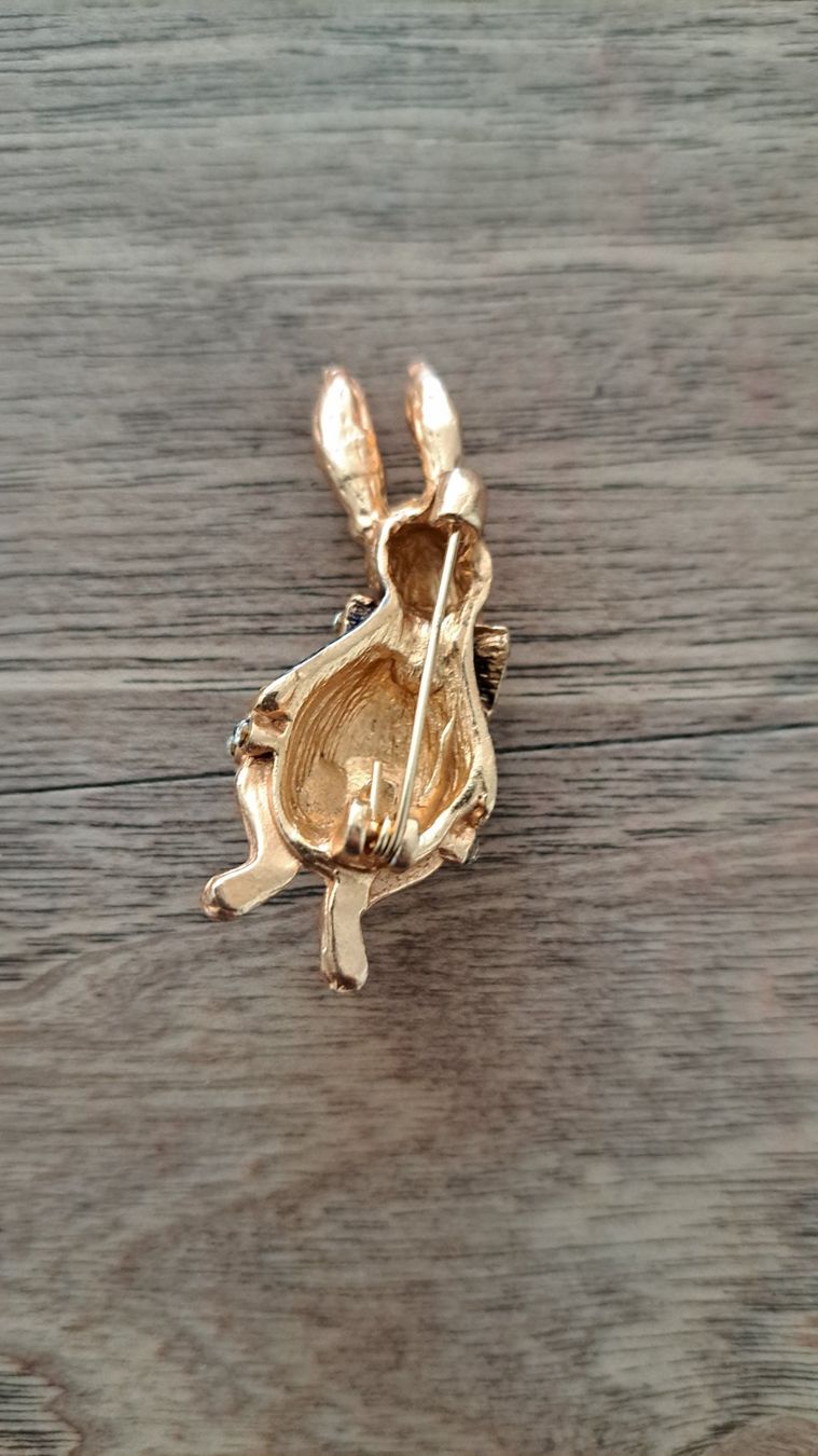 Spille & Fermagli: très belle broche lapin dorée – Nuovo (secondo la descrizione) da Chêne-Bourg venduto da n4r_7kyb 1