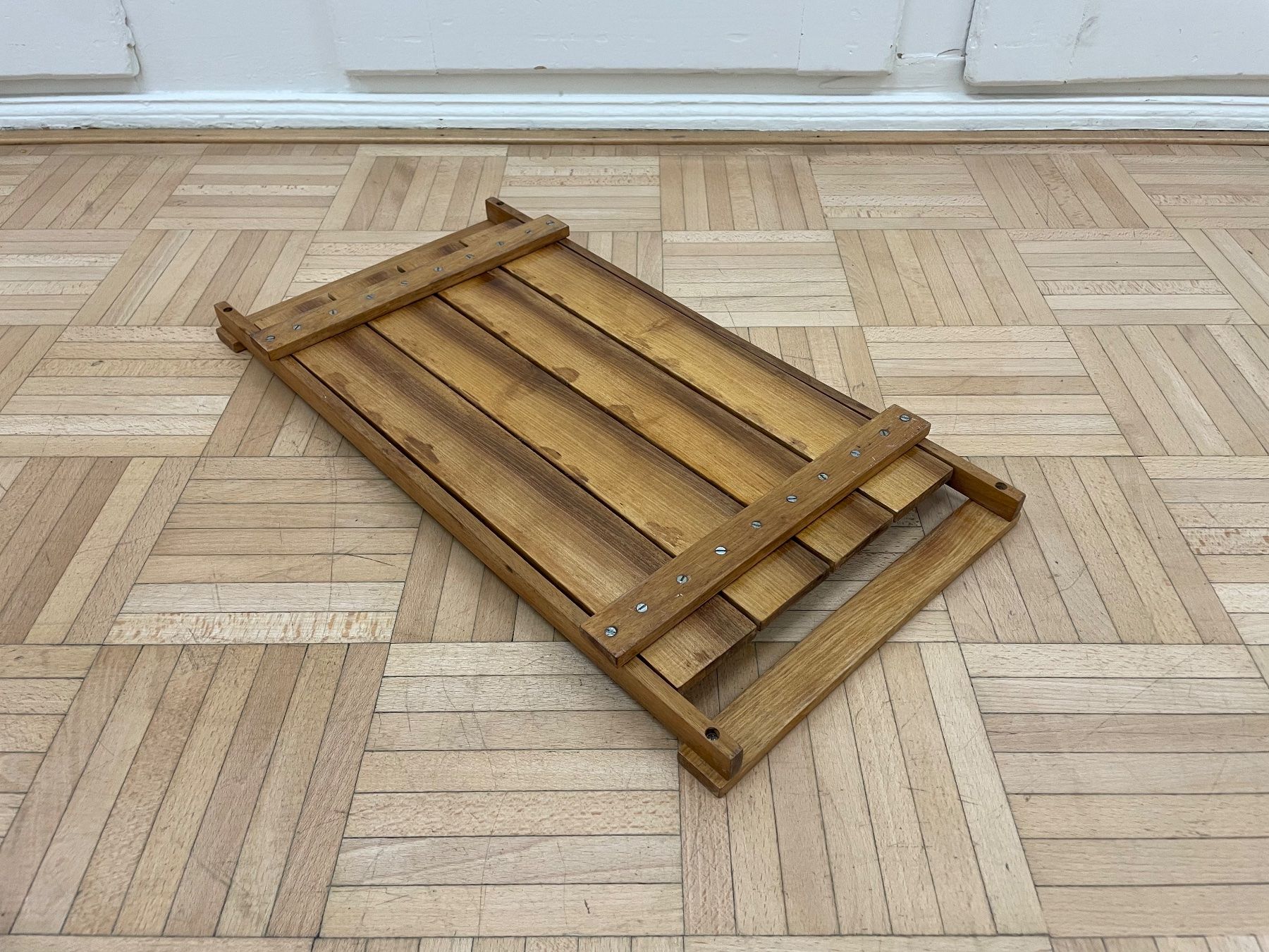 Piatti di portata: Vintage Holztablett gradlinig Serviertablett Latten Tablett – Usato da Zürich venduto da Vintagewiesel 5
